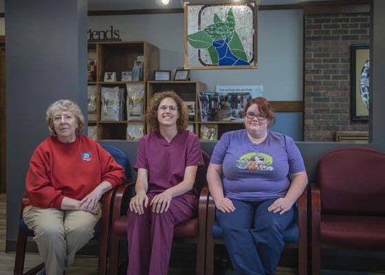 A group photo of the front office staff